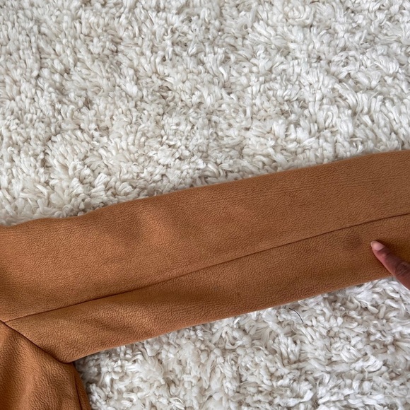 Zara Brown/Camel Faux Suede Longline Coat - Picture 12 of 12